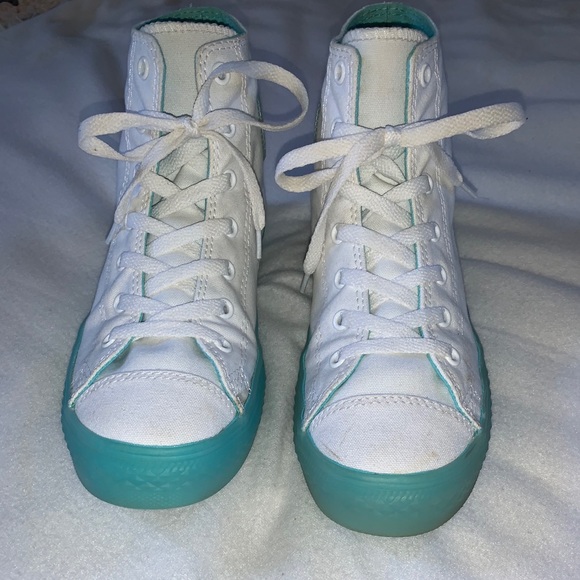 Converse CTAS Hi White Bleached Aqua - Picture 3 of 4